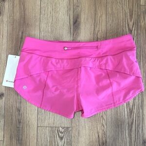 NWT Lululemon Speed Up Low Rise Shorts 2.5" Size 10 In Sonic Pink
